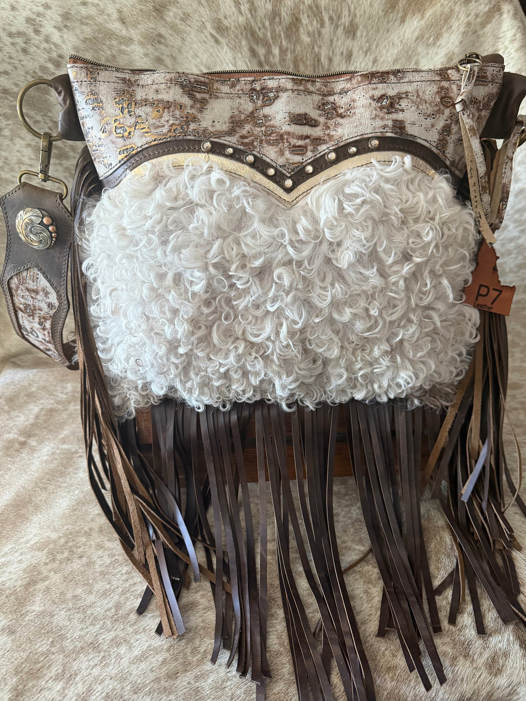Curly lamb purse