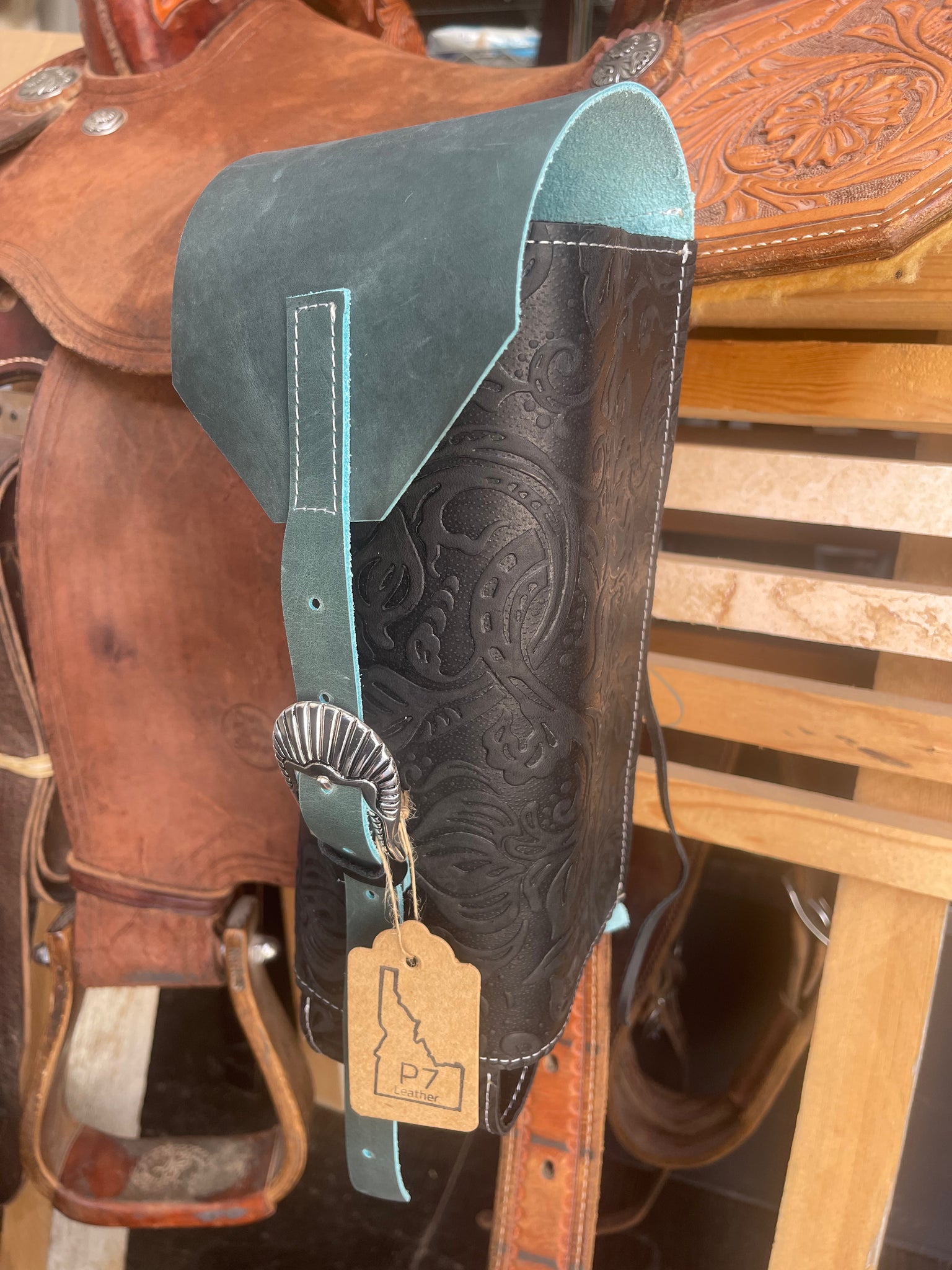 Saddle water bottle holder P7 Leather