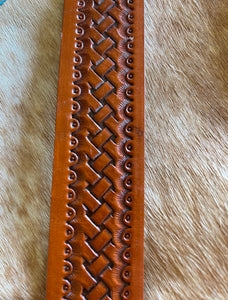 Basket weave belt strap